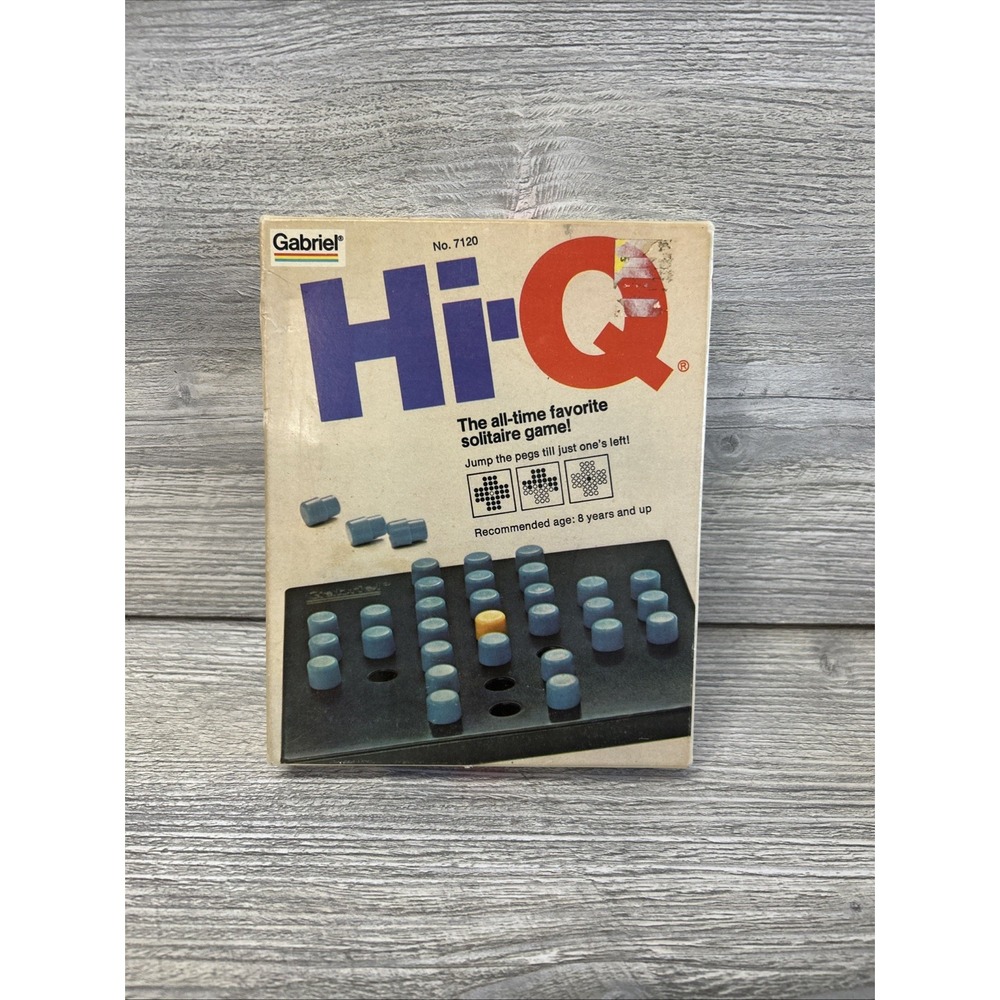 Vtg Gabriel HI-Q #7120 Solitaire Favorite Travel Game 1978 Complete. Made USA A4